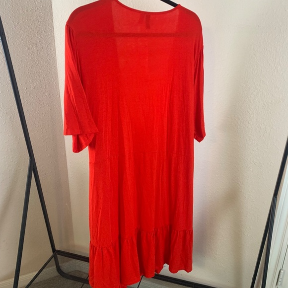 NWT asos candy red wrap dress size 22 - Picture 5 of 9